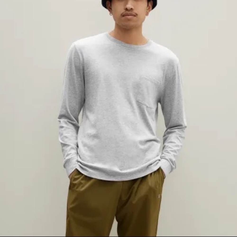 Everlane The Organic Cotton Long-Sleeve Pocket Tee